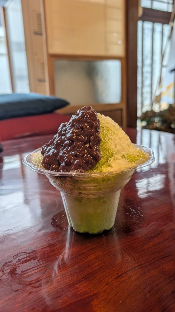かき氷 抹茶あずきミルク